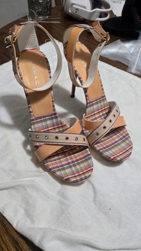 Vtg casadei plaid sandals - plaid,